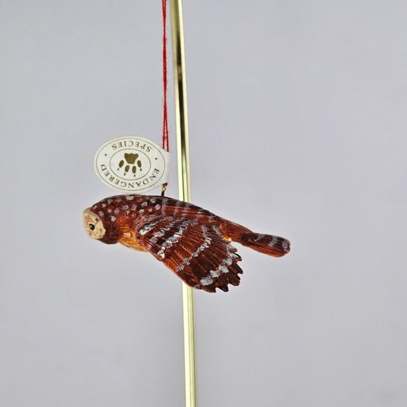 Vintage Midwest Importers Brown Owl Ornament Endangered Species - Picture 10 of 10